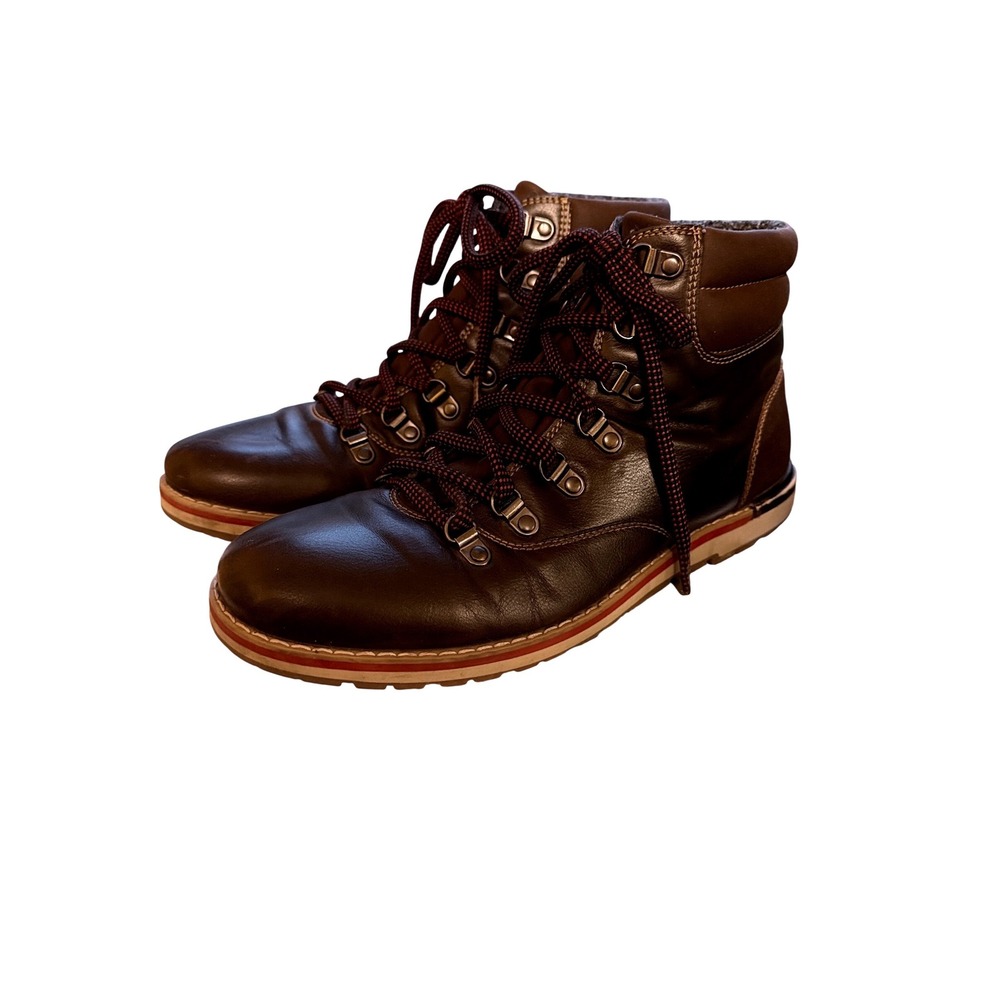 J. Ferrar Dawson Men's Size 10M Brown Lace Up Ankle Hiking Boots Rugged Casual